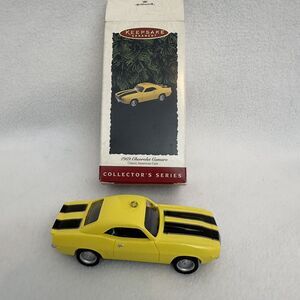 1995 Hallmark Ornament 1969 Yellow Chevrolet Camaro Classic American Cars #5